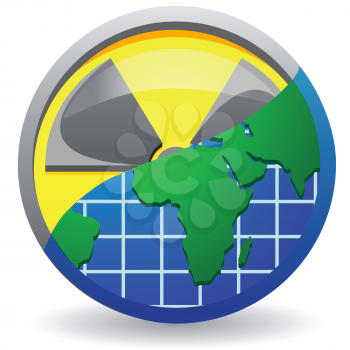 Royalty Free Clipart Image of a Earths Radiation