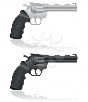 Royalty Free Clipart Image of Two Revolvers