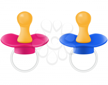 Royalty Free Clipart Image of Two Soothers