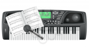 Royalty Free Clipart Image of Musical Equipment