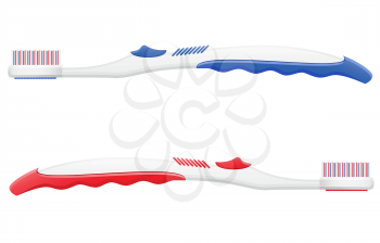 Royalty Free Clipart Image of Two Toothbrushes