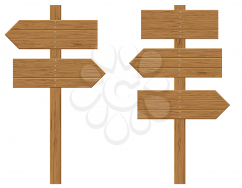 Royalty Free Clipart Image of Two Wooden Posts