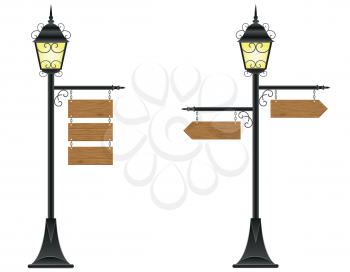 Royalty Free Clipart Image of Signposts