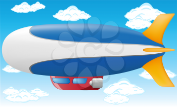 Royalty Free Clipart Image of a Zeppelin
