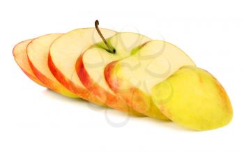 cut apple isolated on white background