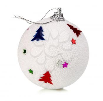 ball decoration for a ?hristmas tree isolated on white background