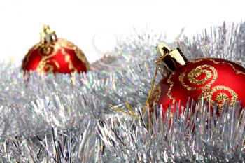 decorations for new year and christmas isolated on white background