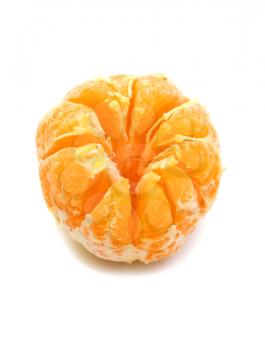 orange healthy mandarin isolated on white background