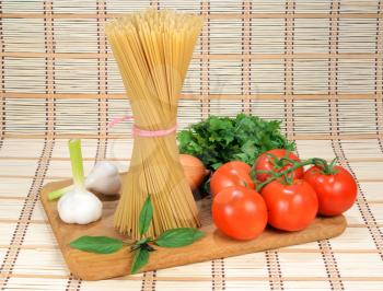 pasta and vegetables for cooking