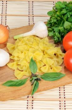 pasta and vegetables for cooking