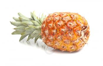 ripe sweet pineapple isolated on white background