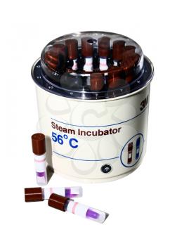 steam incubator for a laboratory isolated on white background