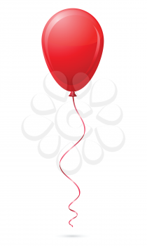 red balloon vector illustration isolated on white background