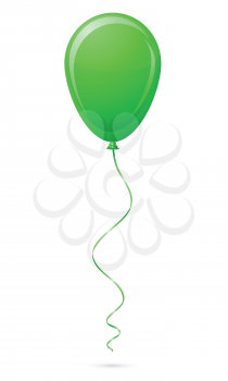 green balloon vector illustration isolated on white background