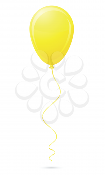 yellow balloon vector illustration isolated on white background