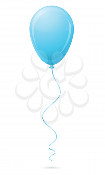 blue balloon vector illustration isolated on white background