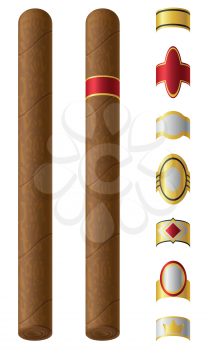 cigar labels for them vector illustration isolated on white background