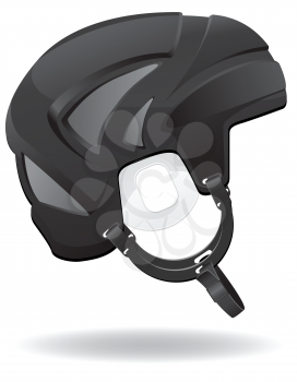 hockey helmet vector illustration isolated on white background