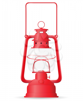kerosene lamp vector illustration isolated on white background