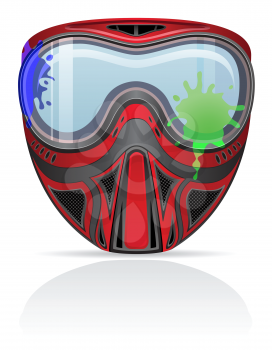 paintball mask vector illustration isolated on white background