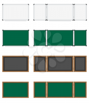 wooden and plastic school board vector illustration isolated on white background