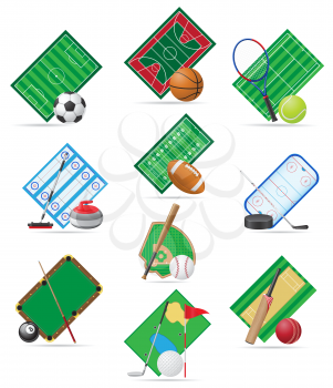 set icons sport vector illustration isolated on white background