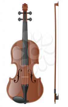 violin vector illustration isolated on white background