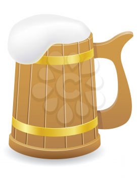 wooden beer mug vector illustration vector illustration isolated on  background