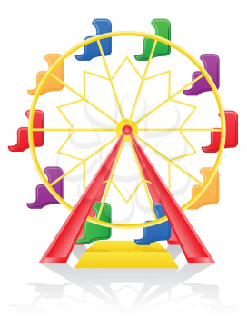 ferris wheel vector illustration isolated on background