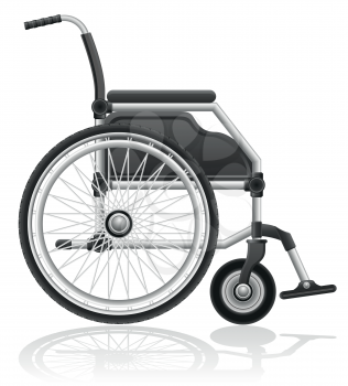 wheelchair vector illustration isolated on white background