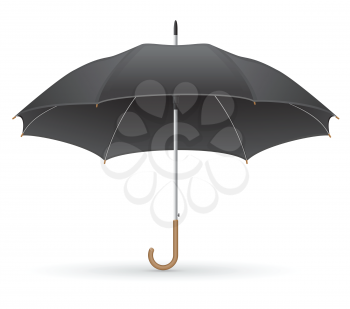 Royalty Free Clipart Image of a Black Umbrella