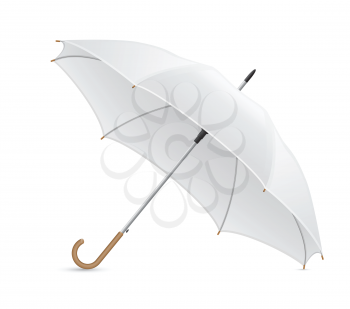 Royalty Free Clipart Image of a White Umbrella