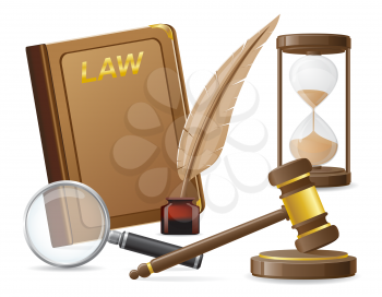 law icons vector illustration isolated on white background