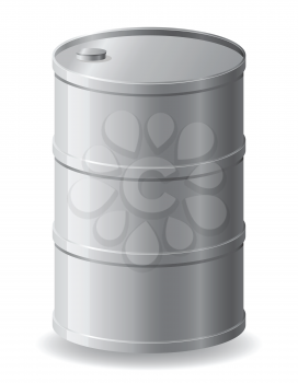 metallic barrel vector illustration isolated on white background