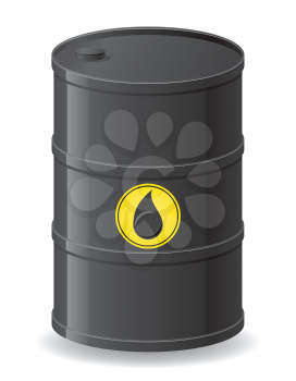 black barrel for oil vector illustration isolated on white background