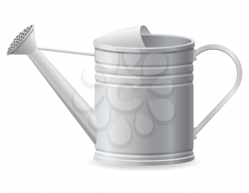 metal watering can vector illustration isolated on white background