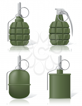 hand grenade vector illustration isolated on white background