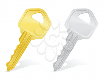 keys door lock vector illustration isolated on white background