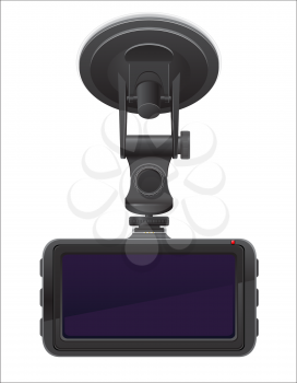 car recorder back view vector illustration isolated on white background
