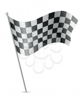 checkered flag for car racing vector illustration isolated on white background
