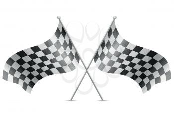 checkered flags for car racing vector illustration isolated on white background