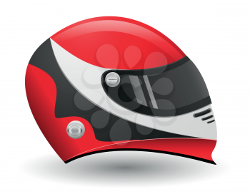 helmet for a racer vector illustration isolated on white background