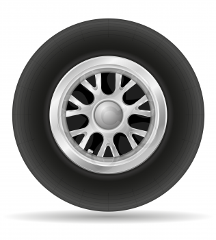 wheel for racing car vector illustration EPS 10 isolated on white background
