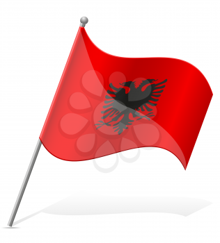 flag of Albania vector illustration isolated on white background