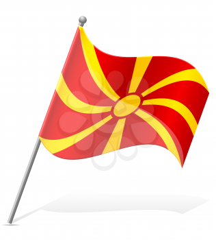 flag of Macedonia vector illustration isolated on white background