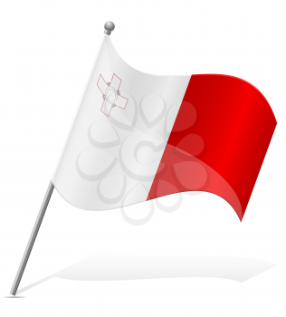 flag of Malta vector illustration isolated on white background