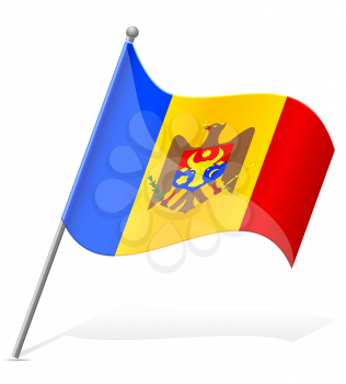 flag of Moldova vector illustration isolated on white background