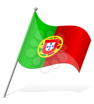 flag of Portugal vector illustration isolated on white background