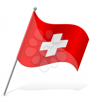flag of Switzerland vector illustration isolated on white background