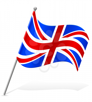 flag of United Kingdom vector illustration isolated on white background